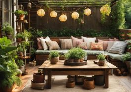 DIY-Projekte für den Vintage-Look auf Holzterrassen