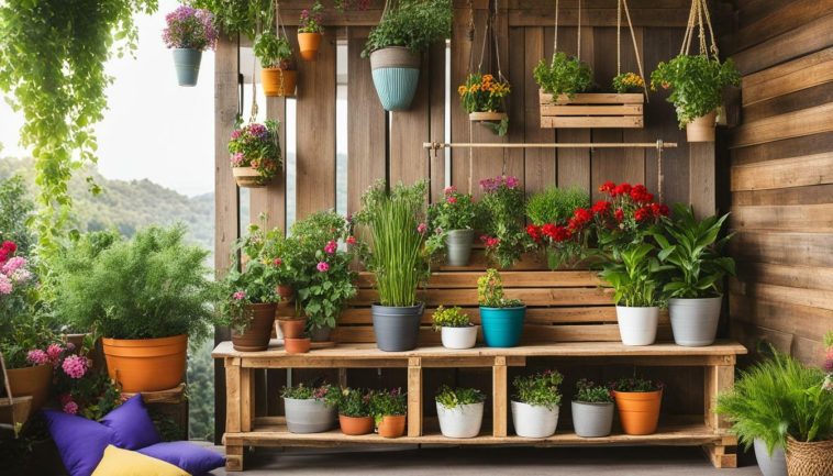 DIY-Projekte mit wiederverwertetem Holz auf Terrassen