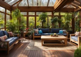Designideen für Holzterrassen im Wintergarten