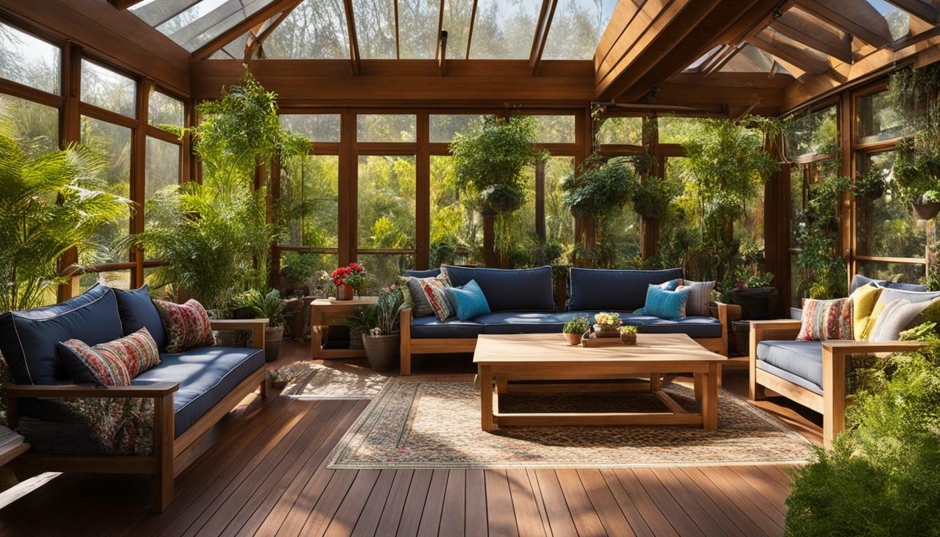 Designideen für Holzterrassen im Wintergarten