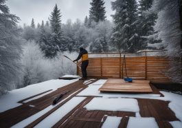 Holzterrassenbehandlung für den Winter vorbereiten