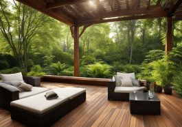Holzterrassenfarben im Einklang mit der Umgebung