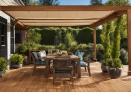 Sonnenschutz und Schattenspender für Holzterrassen