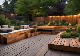 Terrassen aus heimischen Hölzern und die lokale Umwelt