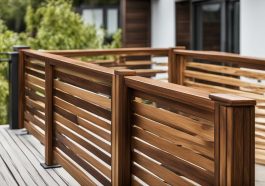 Terrassengeländer aus verschiedenen Holzarten