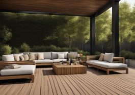 Trendige Designermöbel für moderne Holzterrassen