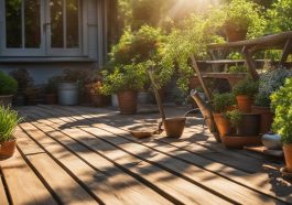 Gartenarbeit auf Holzterrassen: Pflege und Bepflanzung
