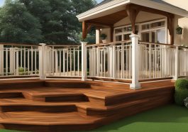 Holzterrassenmuster für klassische Eleganz