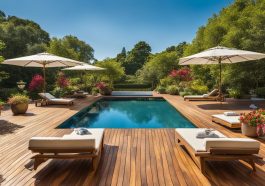 Kostenkalkulation für Holzterrassenbeläge rund um den Pool