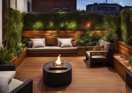 Platzsparende Terrassengestaltung in städtischen Bereichen mit Holz