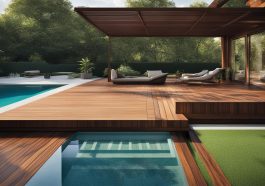Poolumrandung mit Holzterrassenbelägen gestalten