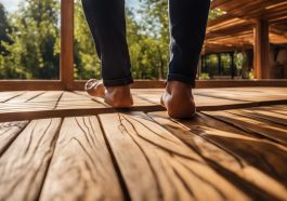 Rutschfeste Holzterrassenbeläge und Barfußkomfort