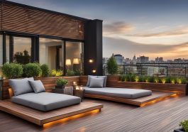 Terrassengestaltung mit Holz in urbanen Umgebungen
