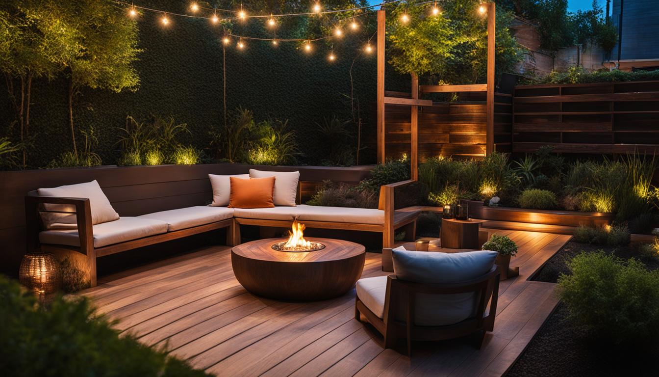 Terrassengestaltung mit Holzbelägen in städtischen Hinterhöfen