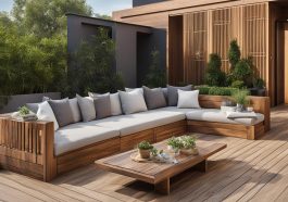 Terrassenmöbel und -dekorationen für ästhetische Holzterrassen