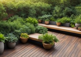 Terrassenpflanzen und ihre ästhetische Wirkung auf Holzbelägen