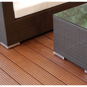Belladoor Terrassendiele Bangkirai *Premium Qualität* - Stärke/Breite 25x145 mm, Länge 1,52 – 2,13 m, fein geriffelt / grob geriffelt