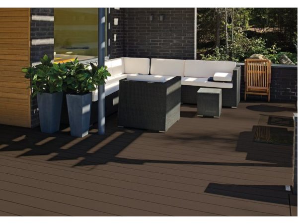 UPM Terrassendiele WPC ProFi Terra 127 braun - 28 mm stark, LxB: 315x12,8 cm, franz. Profil / geriffelt