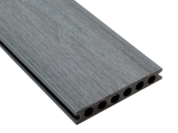 Belladoor Terrassendiele WPC grau Holzoptik geprägte Oberfläche - Stärke/Breite 23x140 mm, Holzoptik, runde Hohlkammer, Co-Extrusion