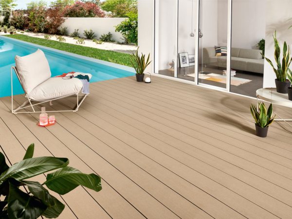NATURinFORM WPC Terrassendiele DIE URBANE Massivdiele Lehm - 21 mm stark, LxB: 300x16,2 cm, einseitig gebürstet