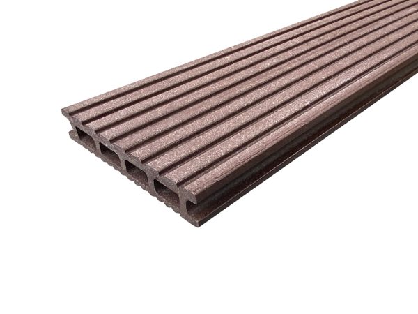 WOODTEX WPC Terrassendiele Timberstar schokoladenbraun - Stärke/Breite 25x145 mm, Länge 3 m, fein geriffelt / grob geriffelt, Hohlkammerprofil