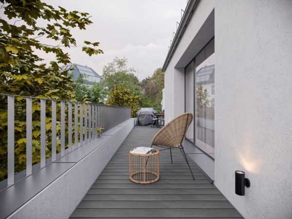 Outgarden Terrassendielen WPC Premium anthrazit - Stärke/Breite 20x140 mm, hochwertige Holzoptik, Massivprofil
