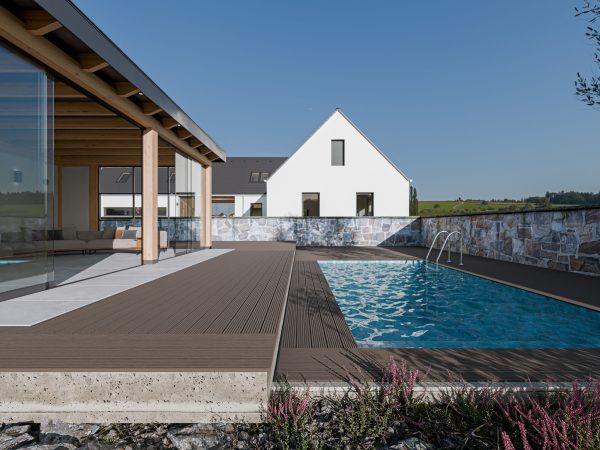 Outgarden Terrassendielen WPC Premium dunkelbraun - Stärke/Breite 20x120 mm, Länge 3 m, fein geriffelt/grob geriffelt, Massivprofil