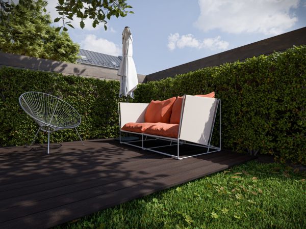 Belladoor Terrassendiele WPC dunkelbraun Holzoptik geprägte Oberfläche - Stärke/Breite 25x146 mm, eckige Hohlkammer, einfache Verlegung