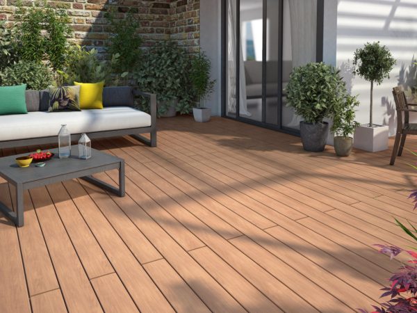 Silvadec Terrassendiele WPC Atmosphere Lima Braun - 23 mm stark, LxB: 400x13,8 cm, gebürstet