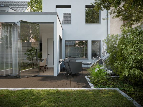 Outgarden Terrassendielen WPC Premium dunkelbraun - Stärke/Breite 20x140 mm, Länge 3 m, fein geriffelt/grob geriffelt, Massivprofil