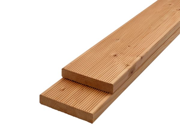 WOODTEX Terrassendiele kanadische Lärche - Stärke/Breite 27x143 mm, Länge 4,27 m, Sortierung B/C