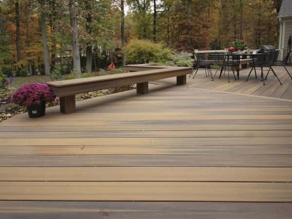FIBERON WPC Terrassendiele Horizon Ipé - perfekte Montage mit dem Cobra Clip, Stärke/Breite 24x136 mm, Länge 4,88 m, strukturiert, Massivprofil,